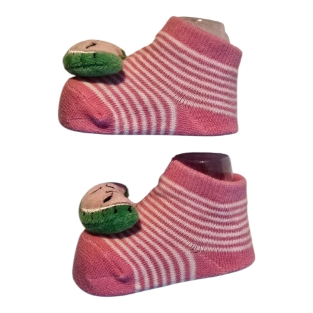 Watermelon Rattle Booties and Headbands Set - Picture 9 of 9